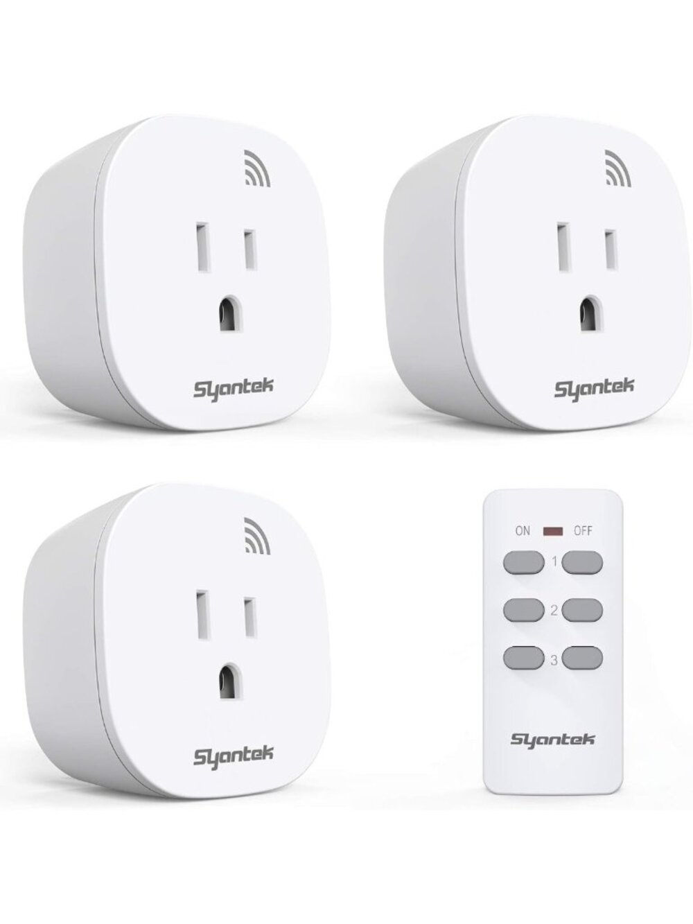 Wireless Remote Control Outlet Kit for Home Appliances, 100ft Range, 3 Outlets